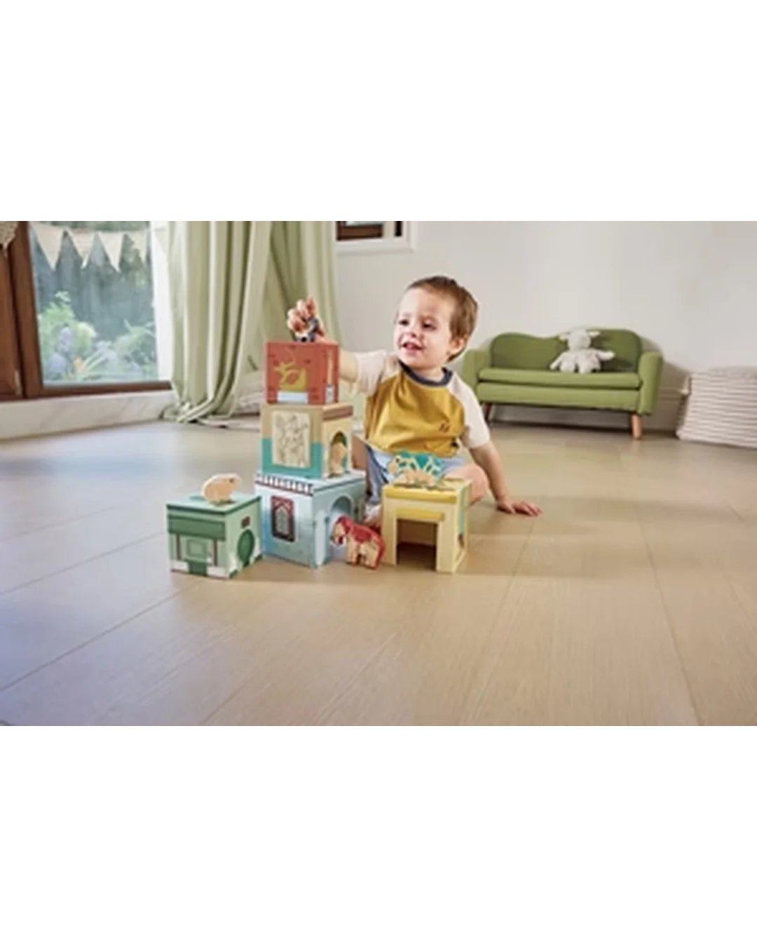 Hape x The Met Museum Wooden Nesting Blocks – 10 Pieces Sorting & Stacking Toys