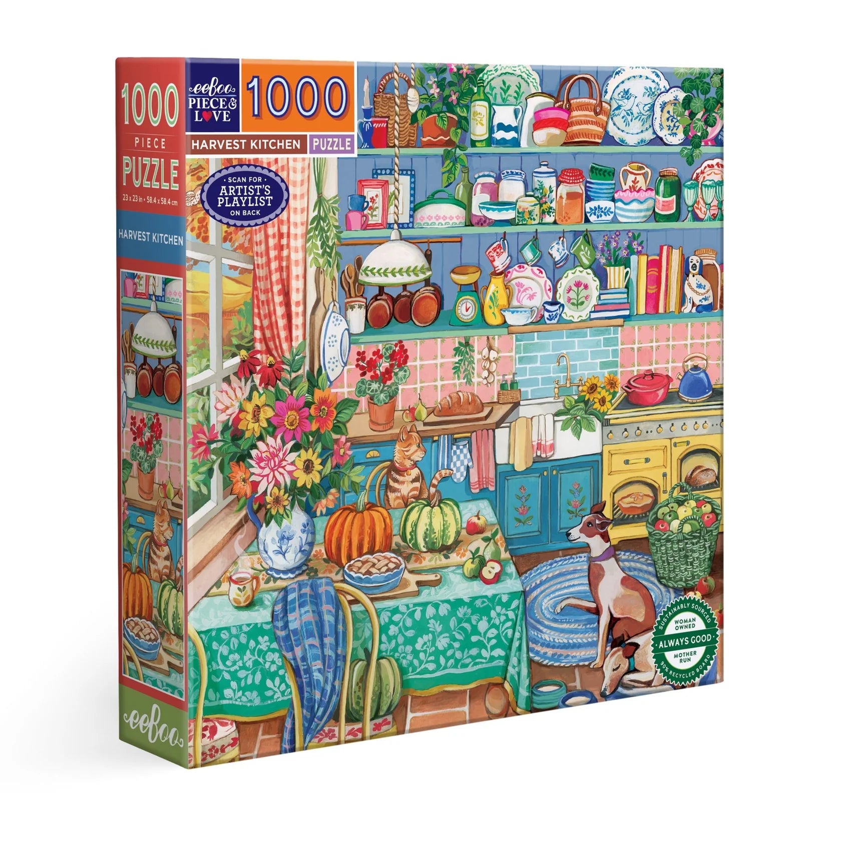 eeBoo 1000pc Puzzle Harvest Kitchen