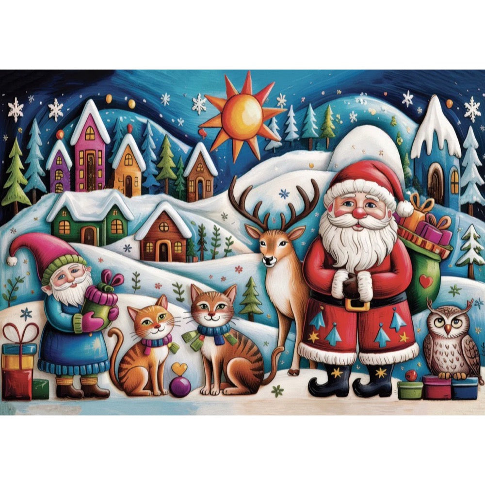 Jacarou Boho Christmas 1000pc Jigsaw Puzzle