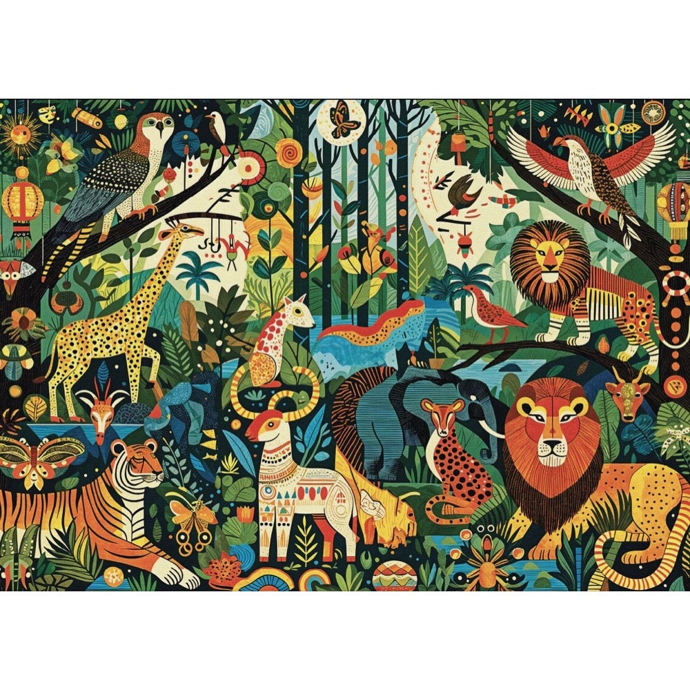 Jacarou Bright Jungle Vibes 1000pc Jigsaw Puzzle