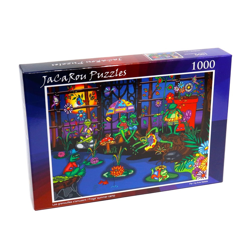 Jacarou Frogs Summer Camp 1000pc Jigsaw Puzzle
