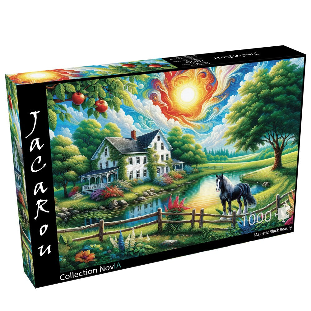 Jacarou Majestic Black Beauty 1000pc Jigsaw Puzzle