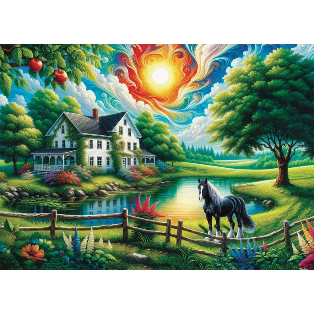 Jacarou Majestic Black Beauty 1000pc Jigsaw Puzzle