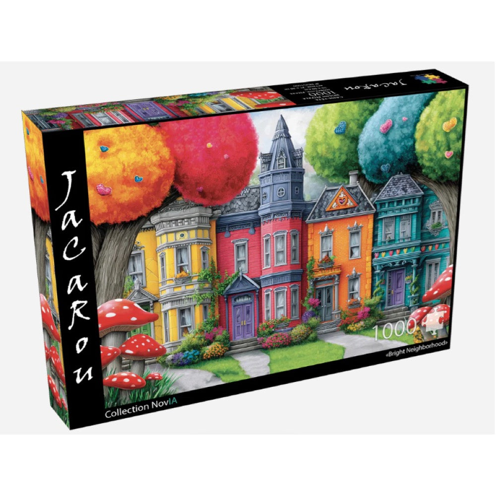Jacarou Bright Neighborhood 1000pc Jigsaw Puzzle