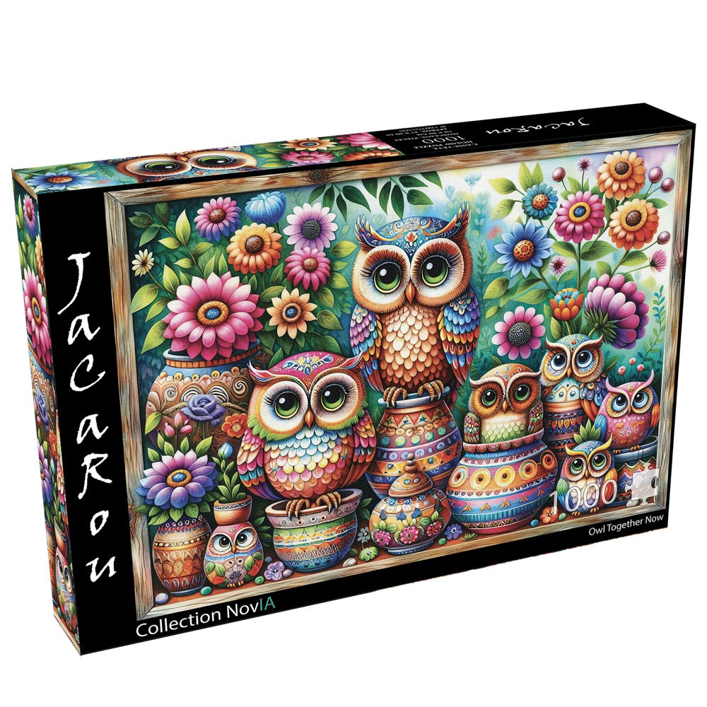 Jacarou Owl Together Now 1000pc Jigsaw Puzzle