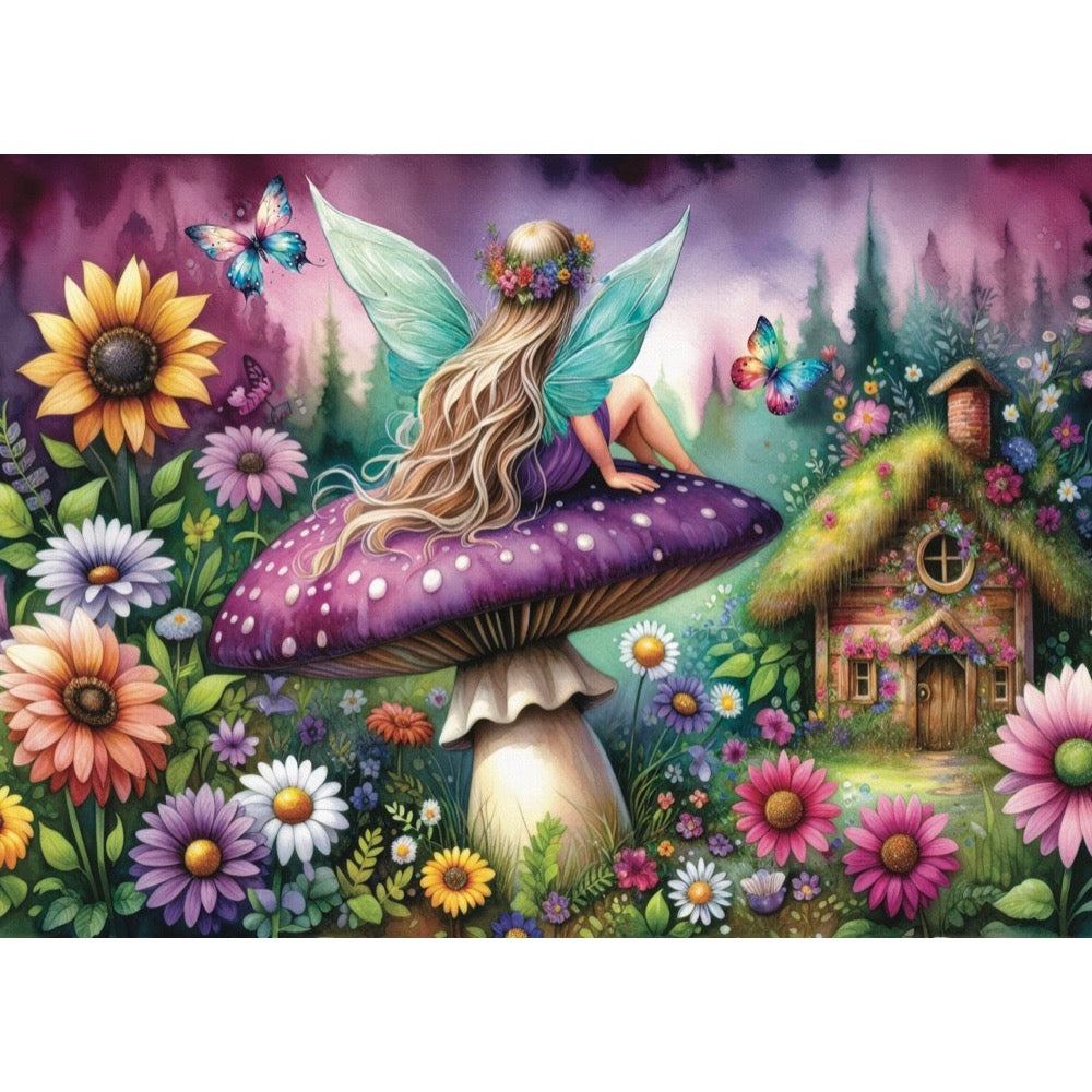 Jacarou Purple Mushroom Rest 1000pc Jigsaw Puzzle