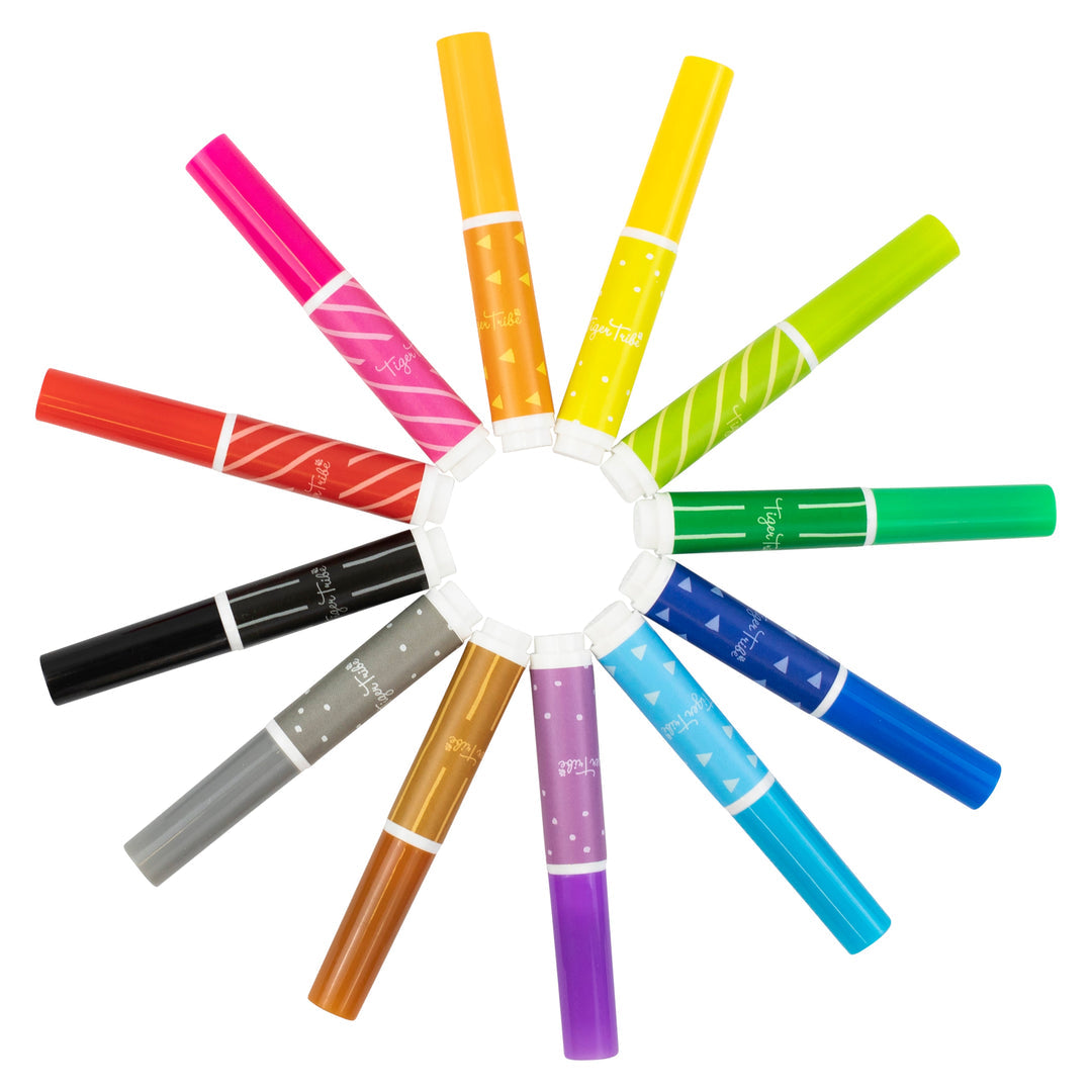 Tiger Tribe Junior Markers - 12 Pack