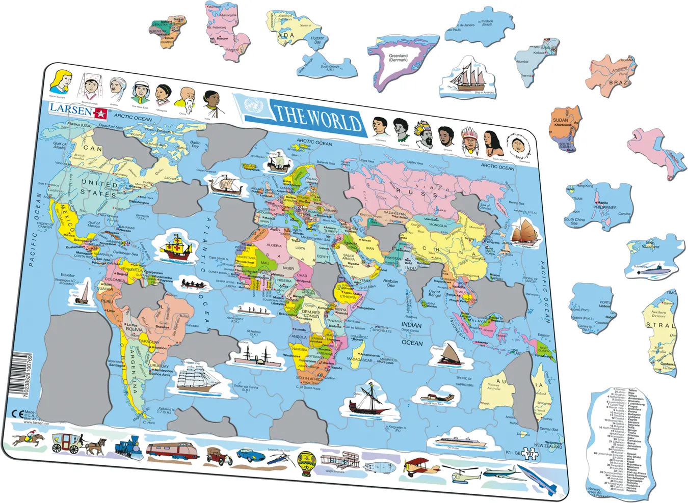 Political Map of World Puzzle
