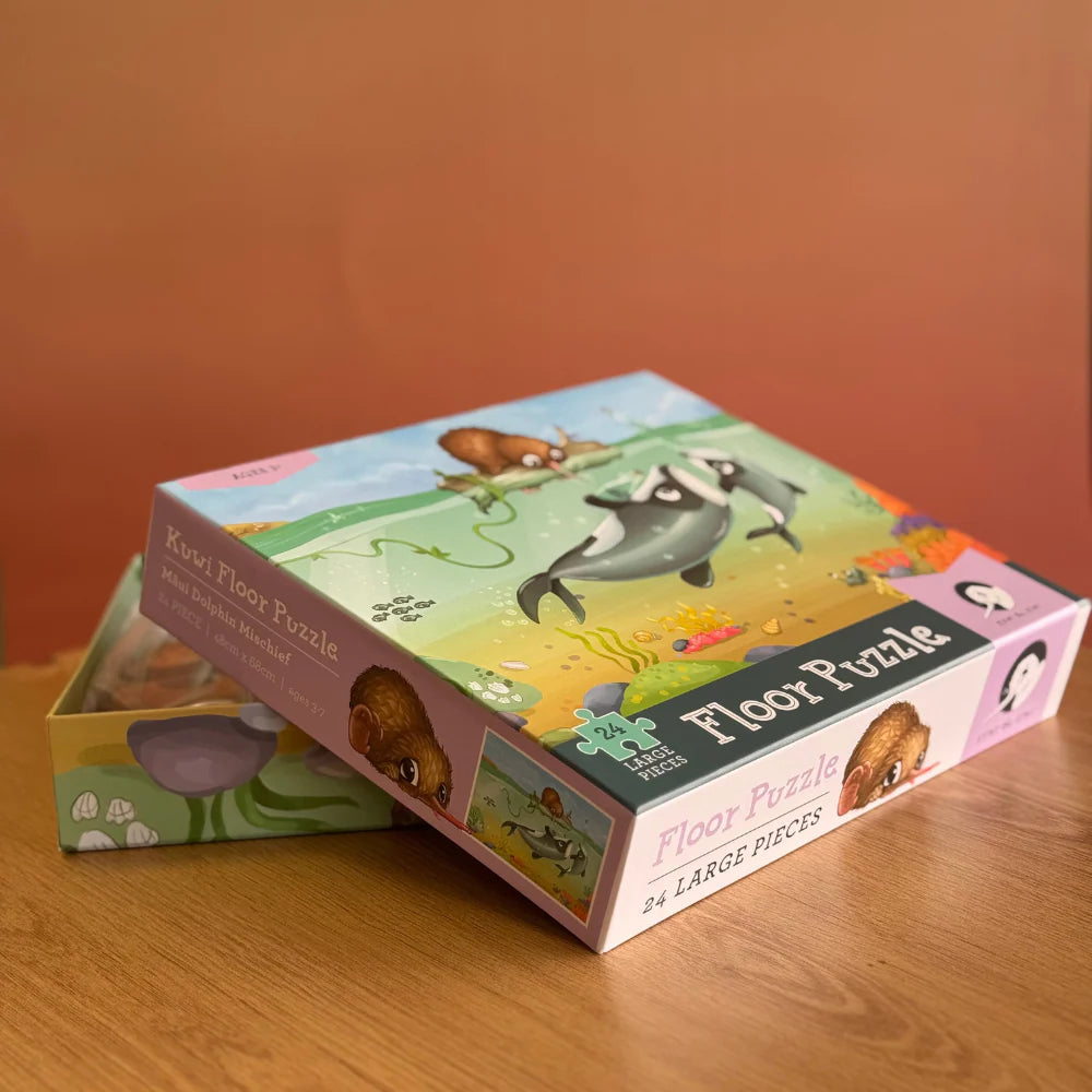 Kuwi Māui Dolphin Mischief 24-Piece Floor Puzzle