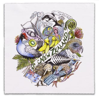 Salisbury NZ Montage Lens Cloth with New Zealand artwork