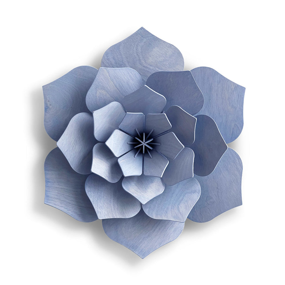 Lovi Decorative Wooden Flower - 48cm - flax blue