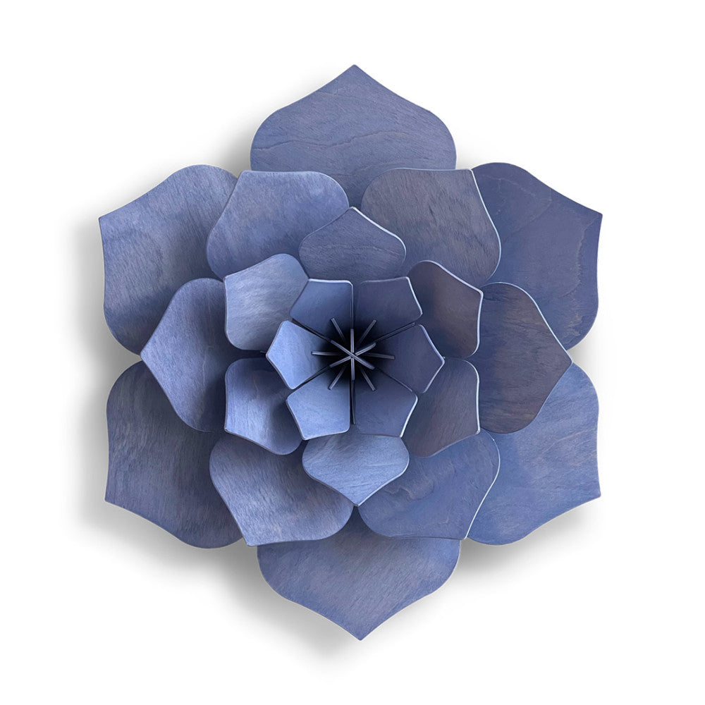 Lovi Decorative Wooden Flower - 48cm - lavender blue