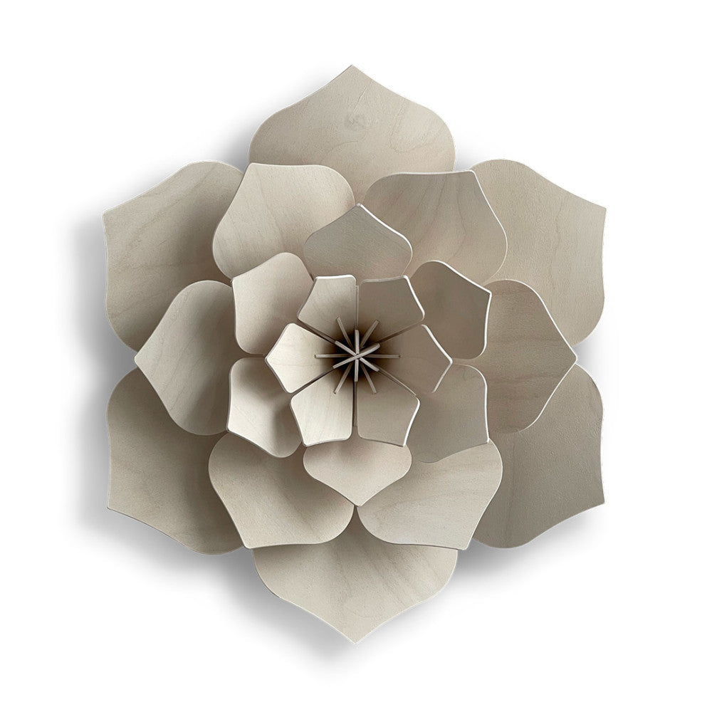 Lovi Decorative Wooden Flower - 48cm - translucent white