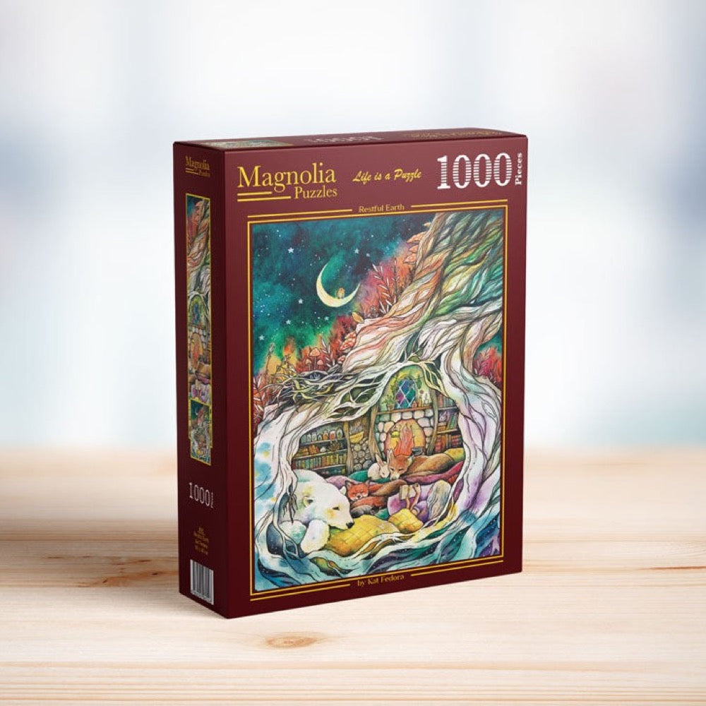 Magnolia Restful Earth Kat Fedora 1000pc Jigsaw Puzzle