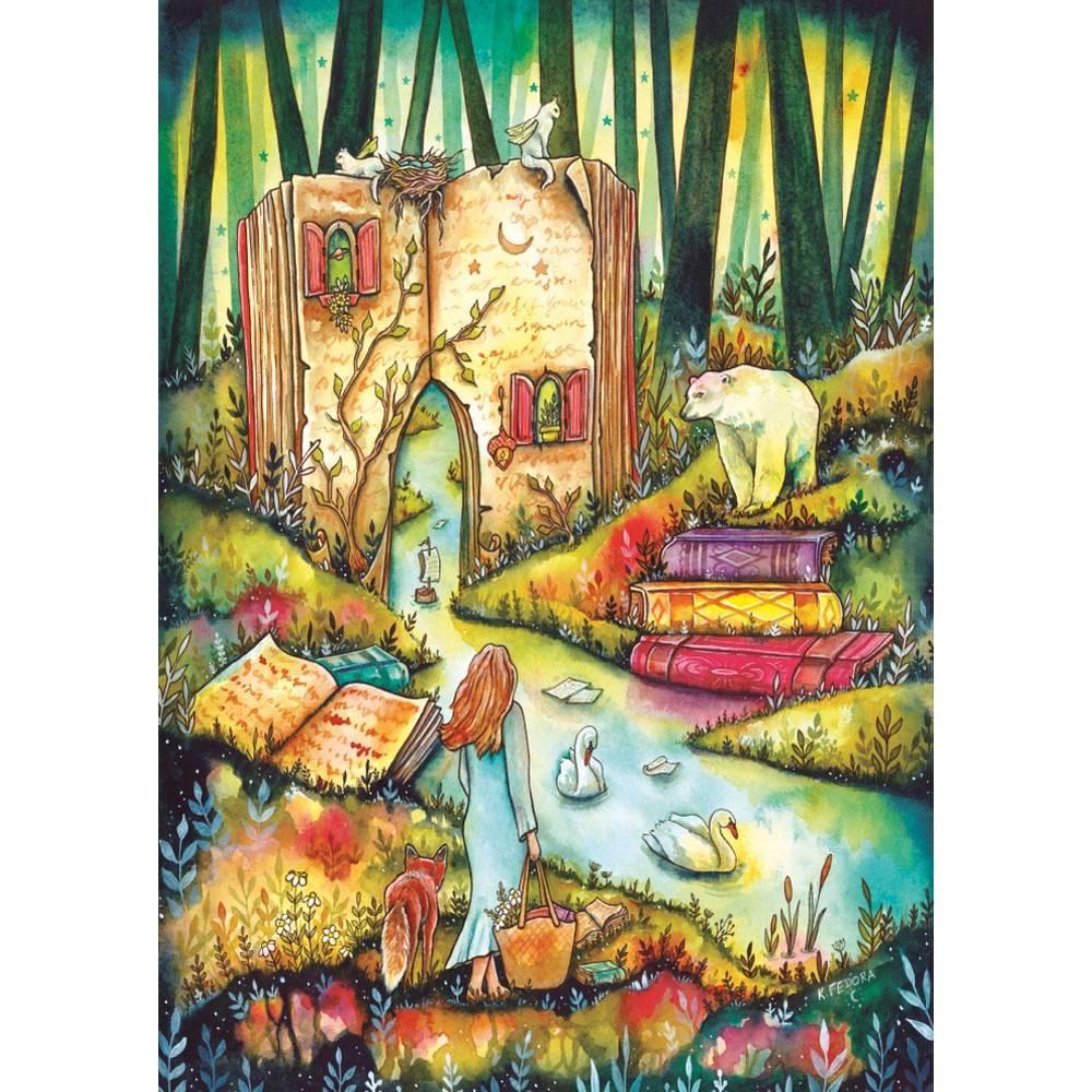 Magnolia So Many Chapters Kat Fedora 1000pc Jigsaw Puzzle