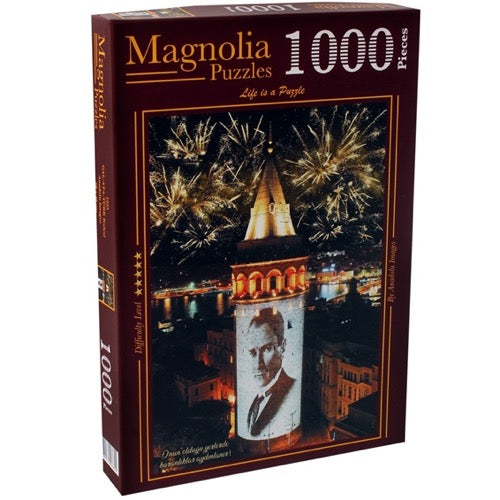 Magnolia Galata Turk Kulesi Galata Turk Tower 1000pc Jigsaw Puzzle