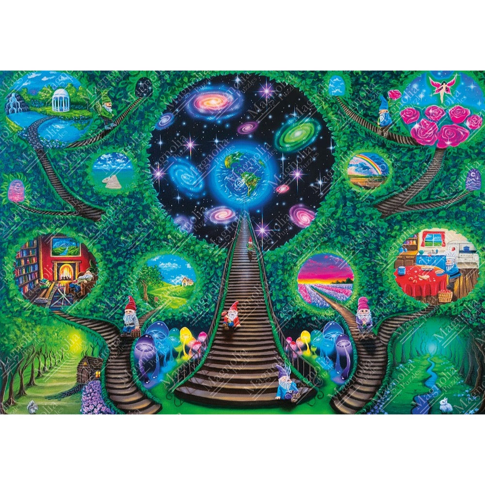 Magnolia Gnomes World Becca Lennon Ray Special Edition 1000pc Jigsaw Puzzle