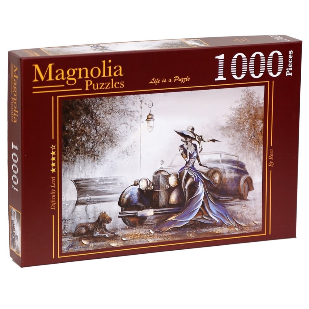 Magnolia Lady in Blue Raen Special Edition 1000pc Jigsaw Puzzle