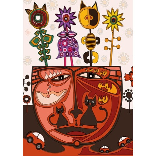 Magnolia Surrealist Cat 1000pc Jigsaw Puzzle