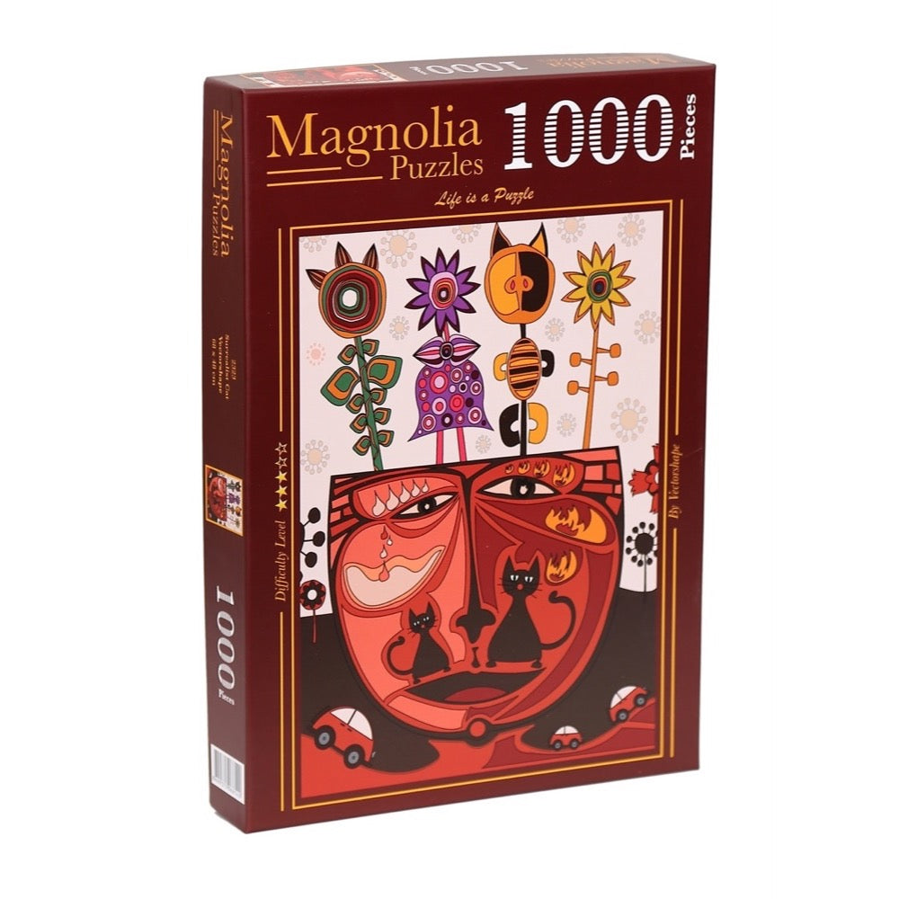Magnolia Surrealist Cat 1000pc Jigsaw Puzzle