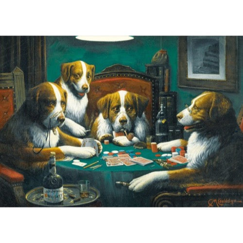 Magnolia Dogs Playing Poker 1000pc Jigsaw Puzzle