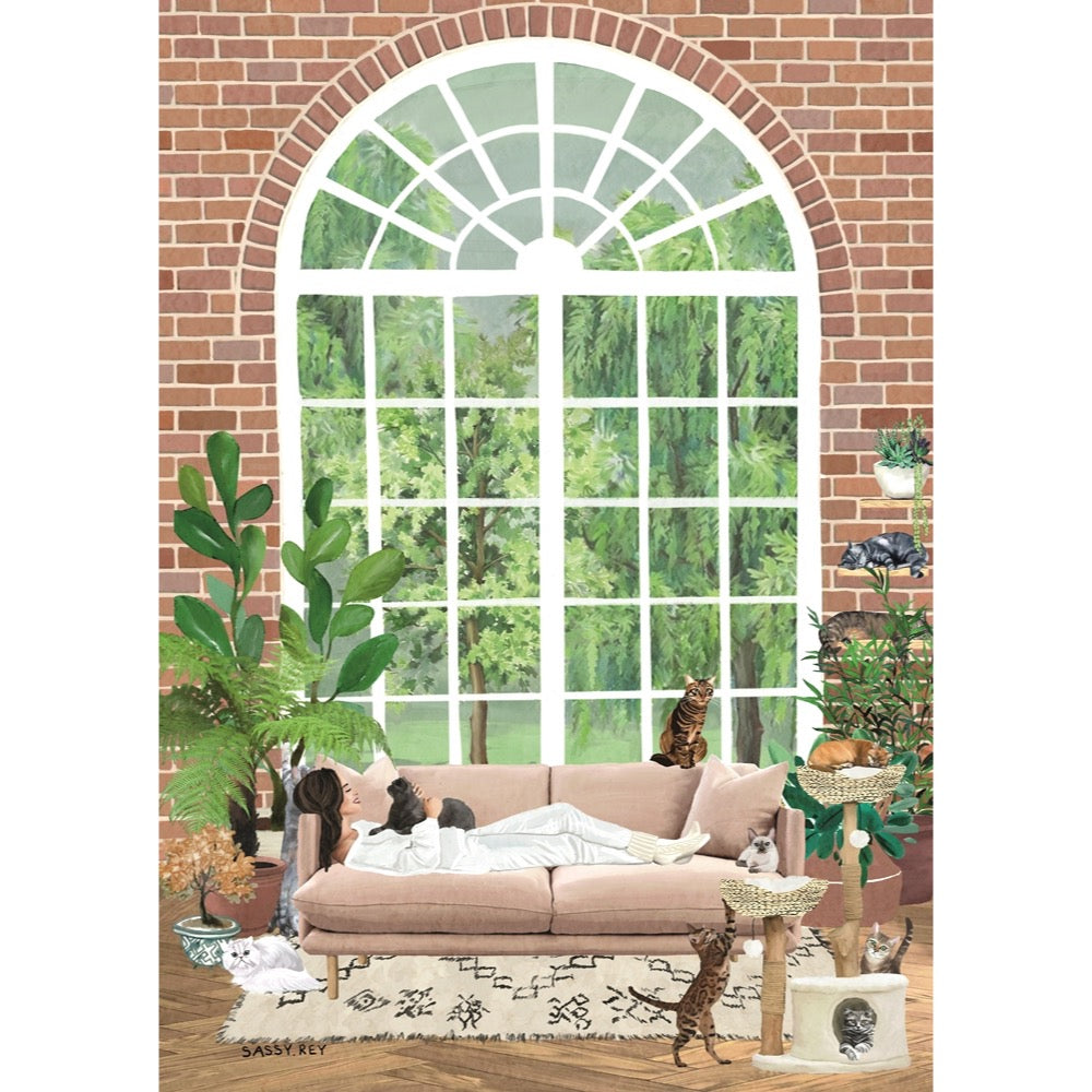 Magnolia Cat Sanctuary Sarah Reyes Special Edition 1000pc Jigsaw Puzzle