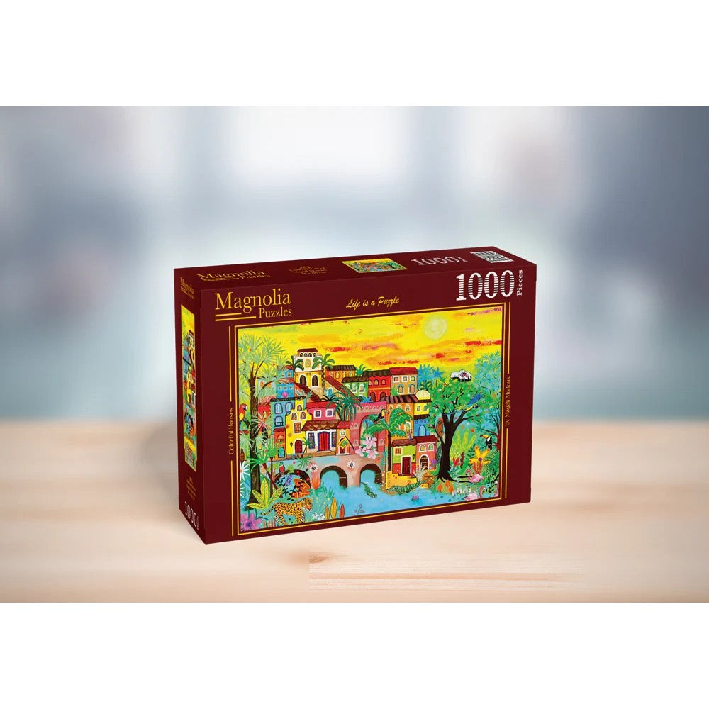 Magnolia Houses in the Forest Magali Modoux 1000pc Jigsaw Puzzle