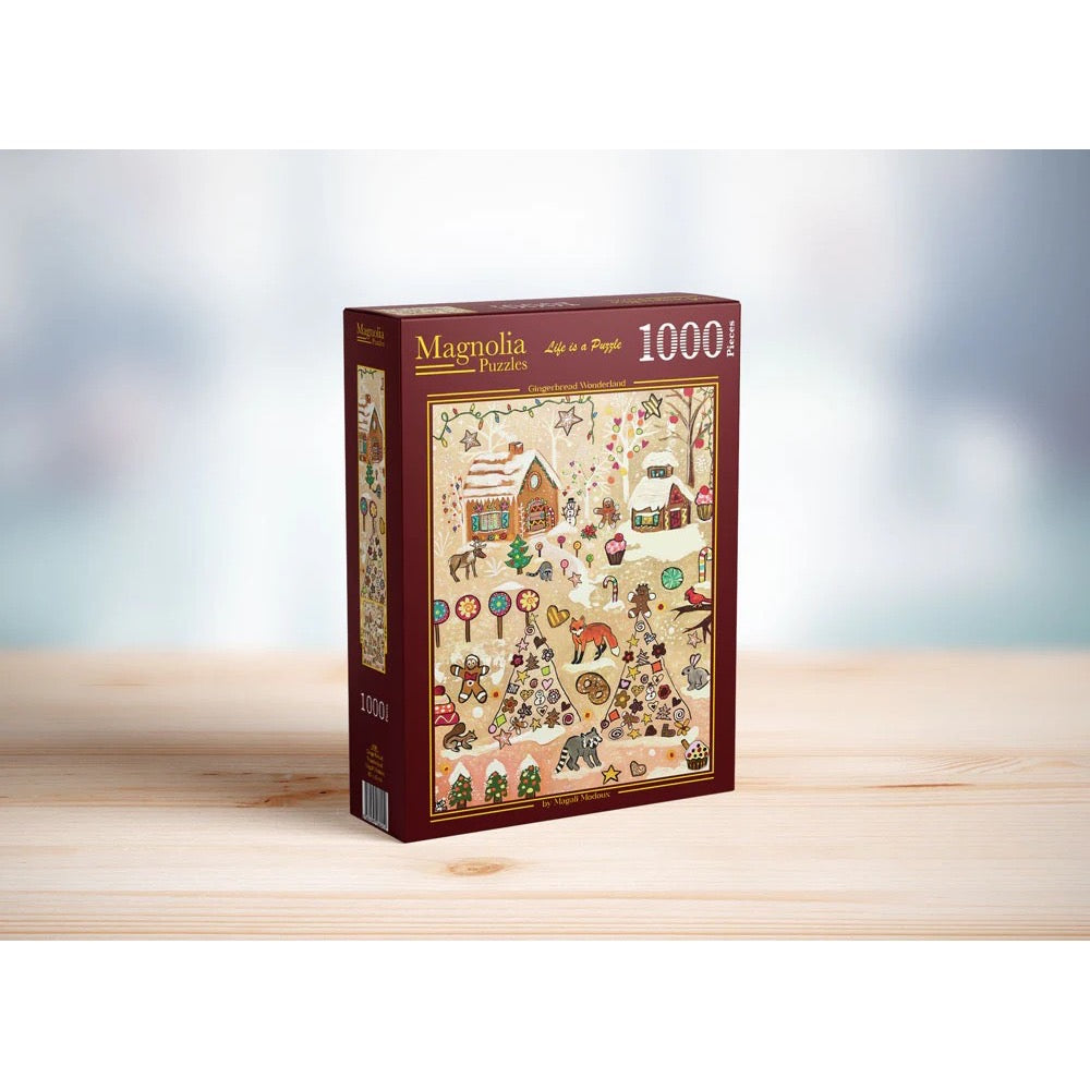 Magnolia Gingerbread Wonderland Magali Modoux 1000pc Jigsaw Puzzle