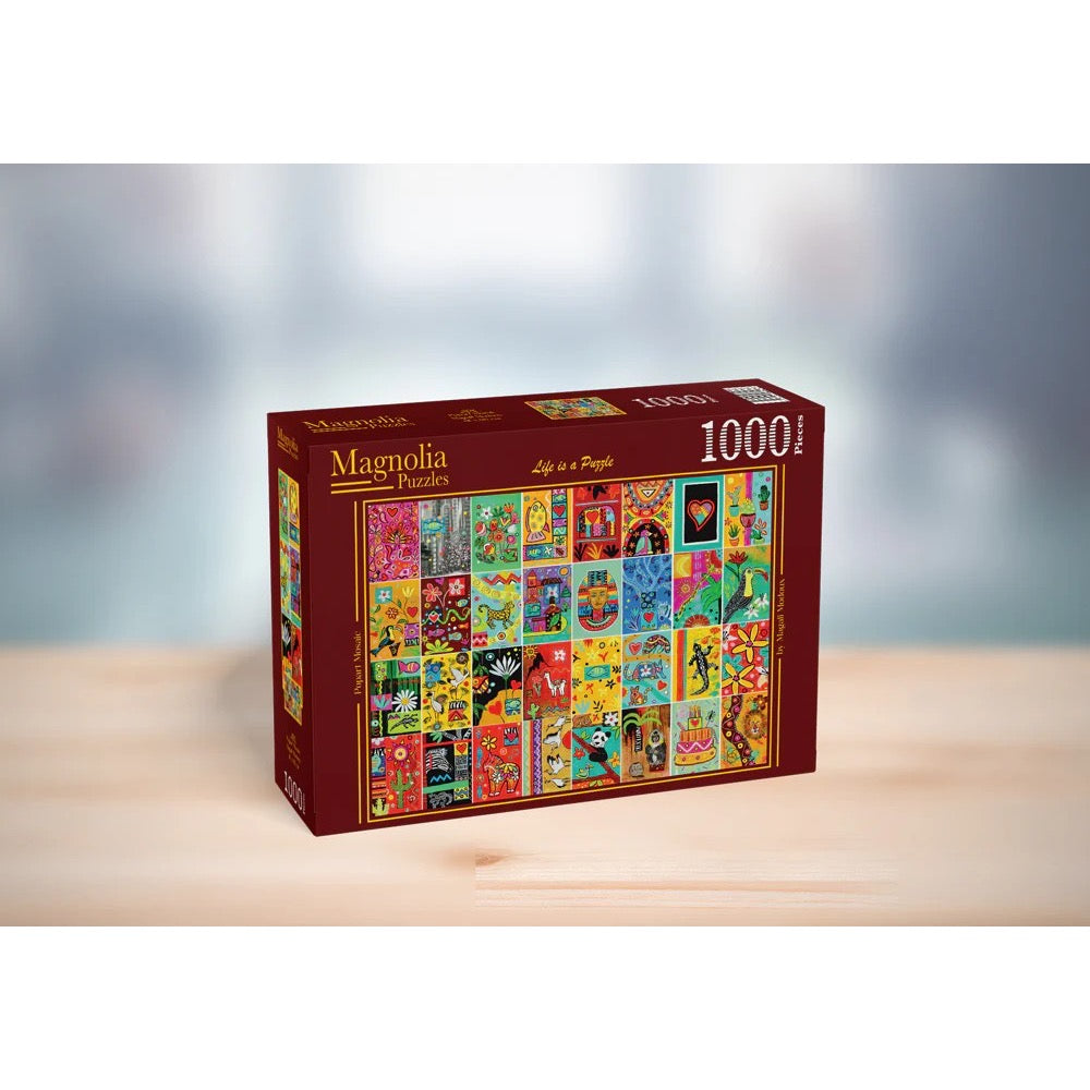 Magnolia Popart Mosaic Magali Modoux 1000pc Jigsaw Puzzle