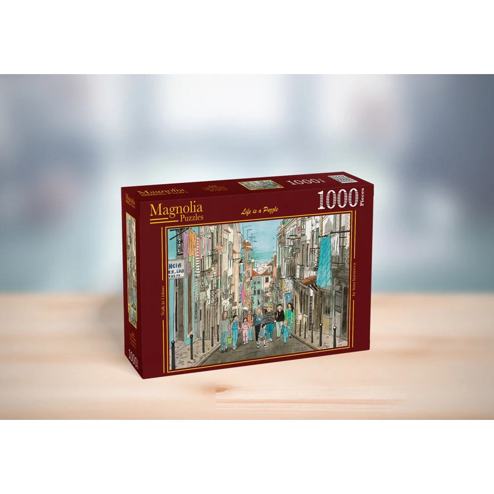 Magnolia Walk in Lisbon Inna Korneeva 1000pc Jigsaw Puzzle