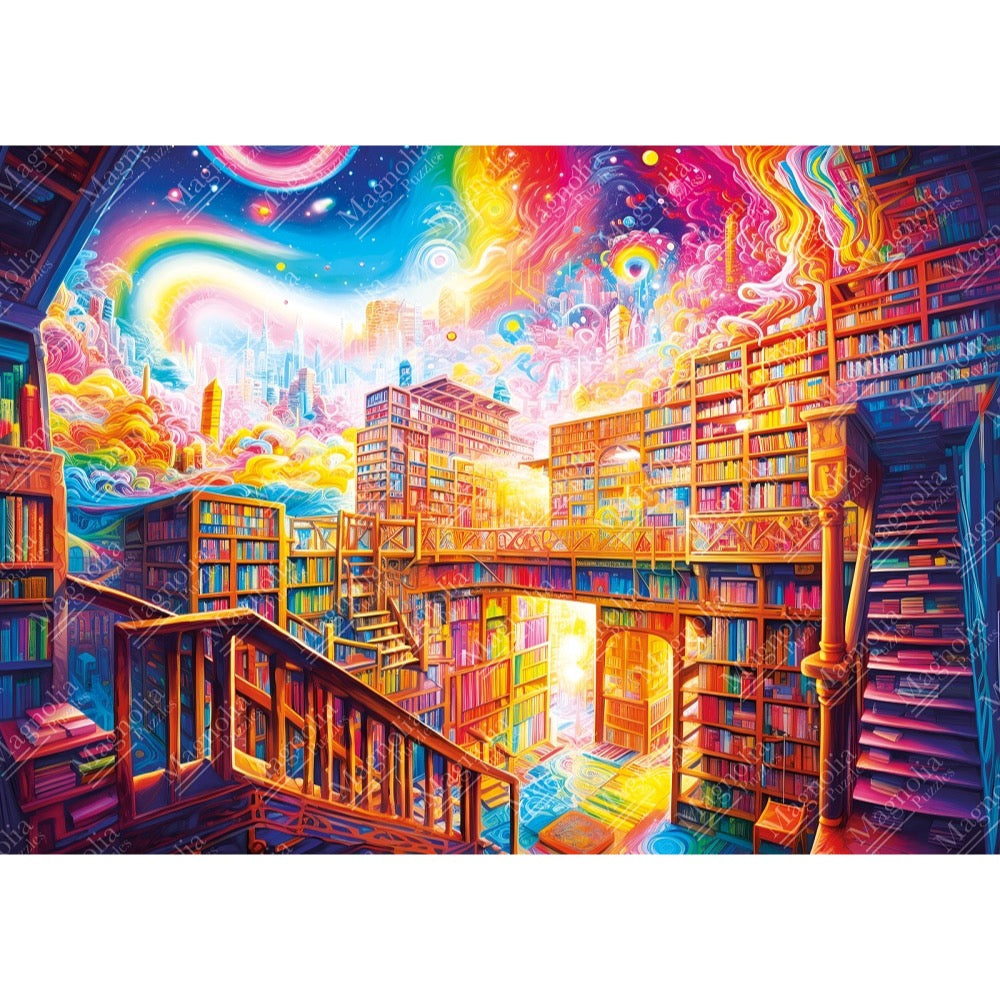 Magnolia Library City Elif Hurdogan Special Edition 1000pc Jigsaw Puzzle