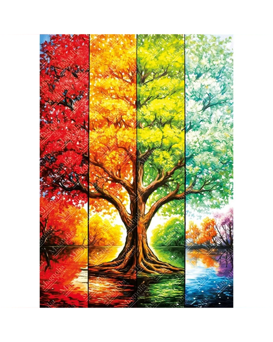 Magnolia Tree in Autumn Elif Hurdogan Special Edition 1000pc Jigsaw Puzzle