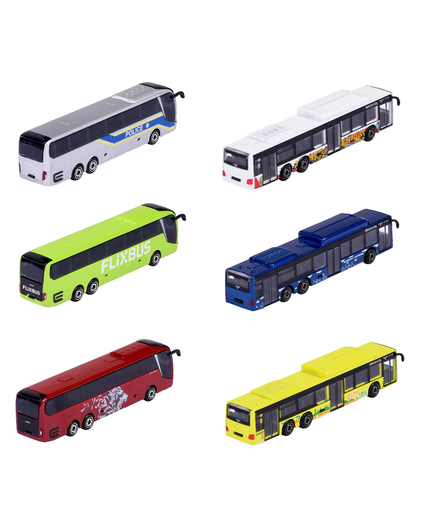 Majorette City MAN Buses Toy Vehicle-6