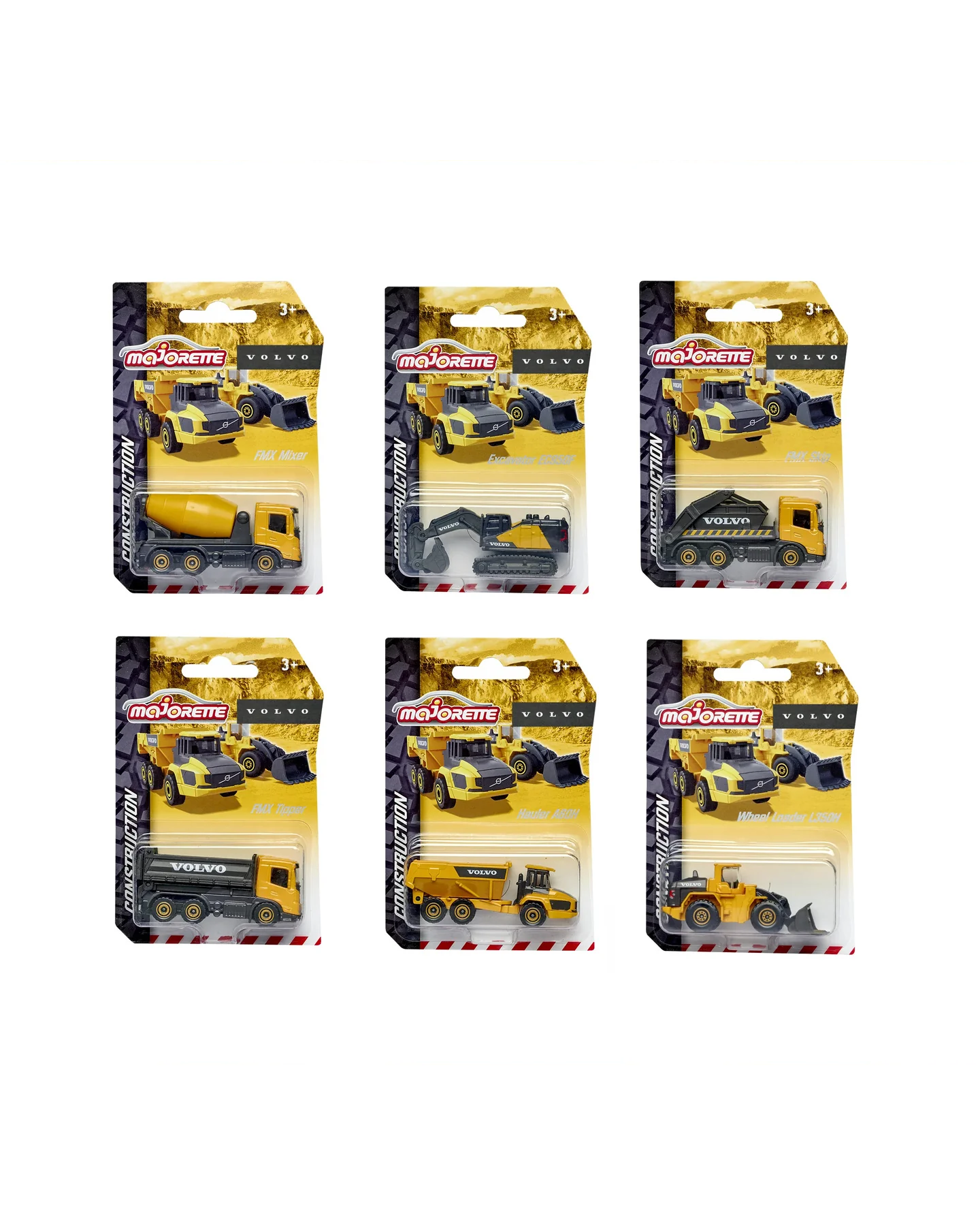 Majorette Volvo Construction Premium Toy Vehicle Assortment-1