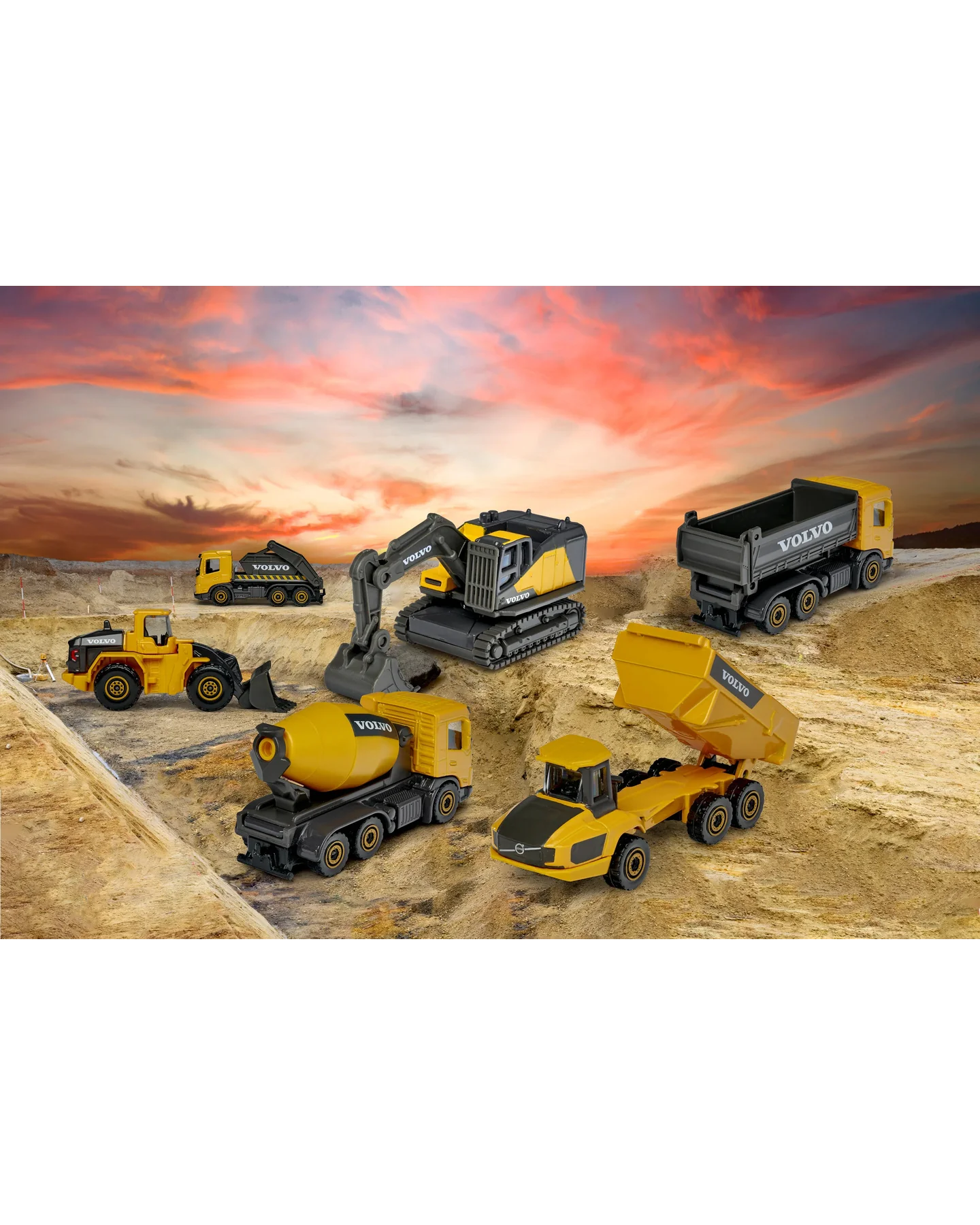 Majorette Volvo Construction Premium Toy Vehicle Assortment-2