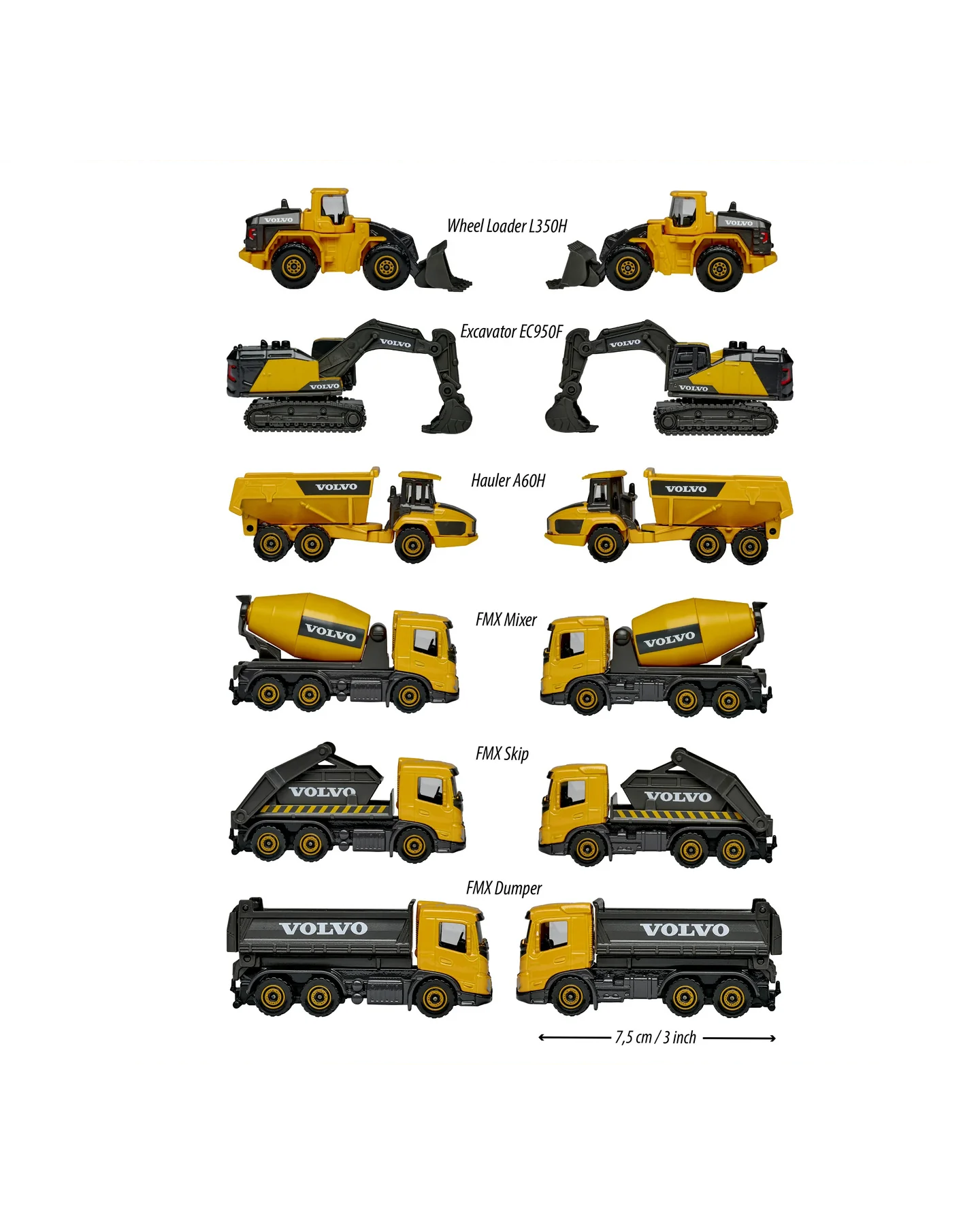 Majorette Volvo Construction Premium Toy Vehicle Assortment-4