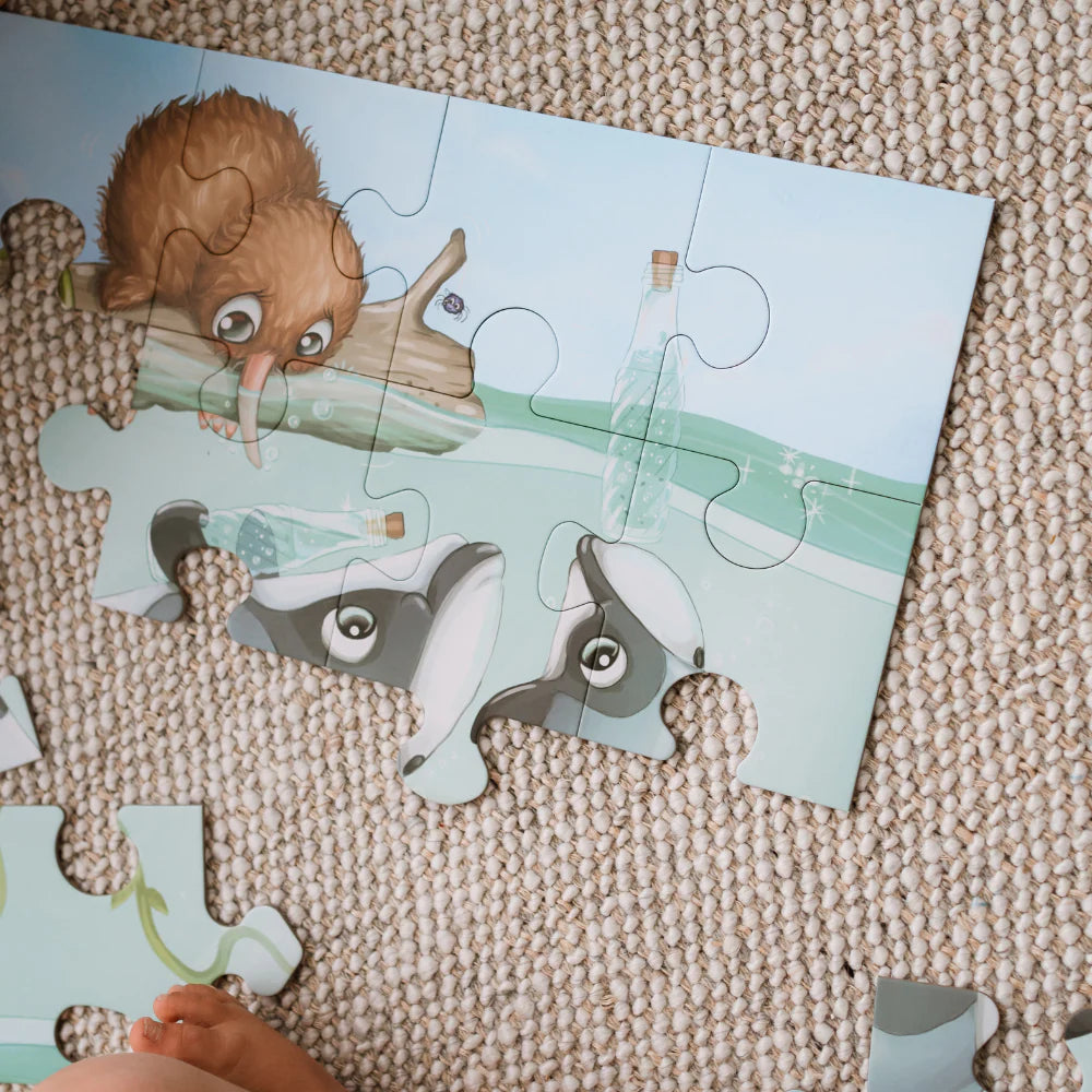 Kuwi Māui Dolphin Mischief 24-Piece Floor Puzzle
