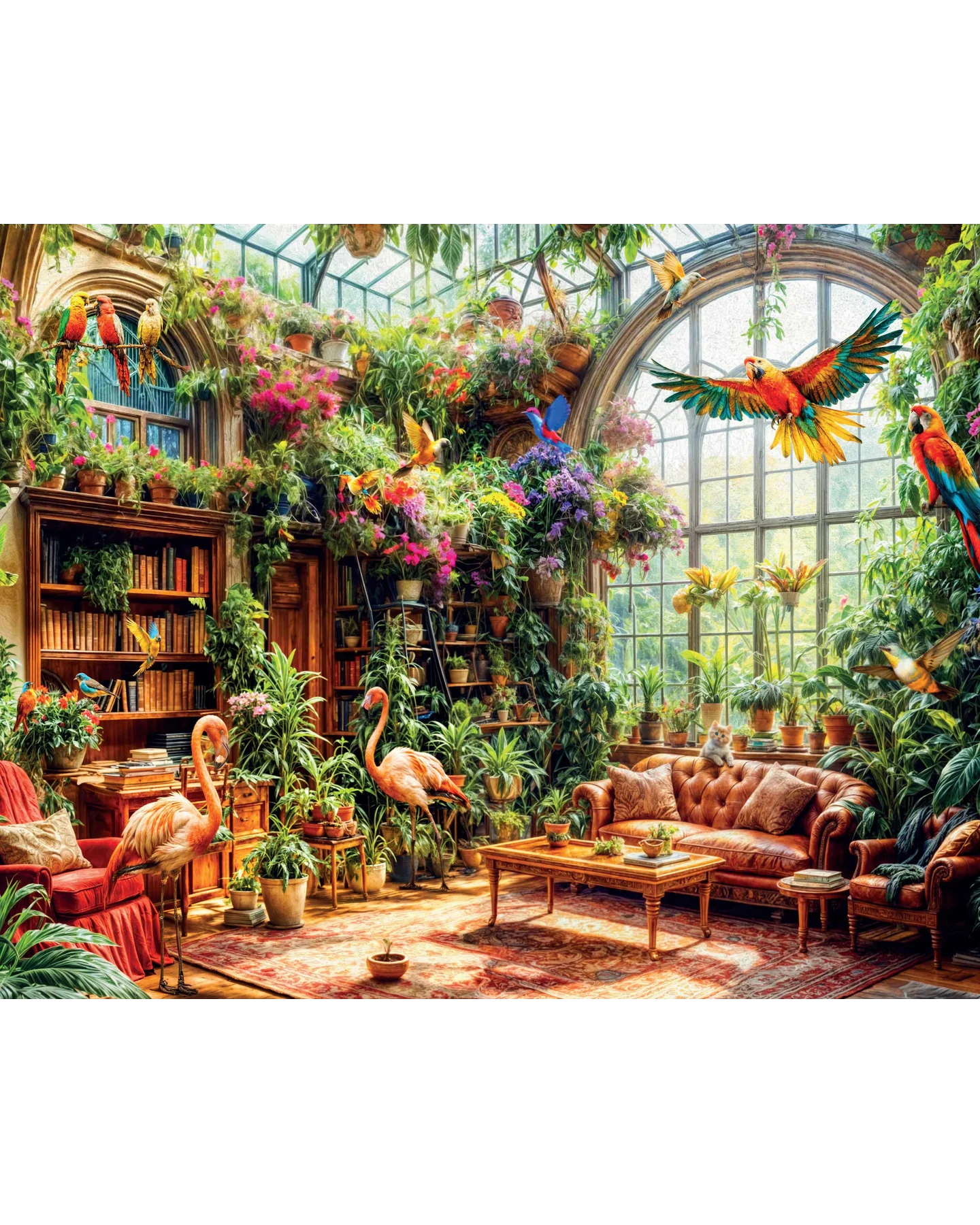 Mindbogglers Artisan Greenhouse Library 1000-Piece Jigsaw Puzzle-2