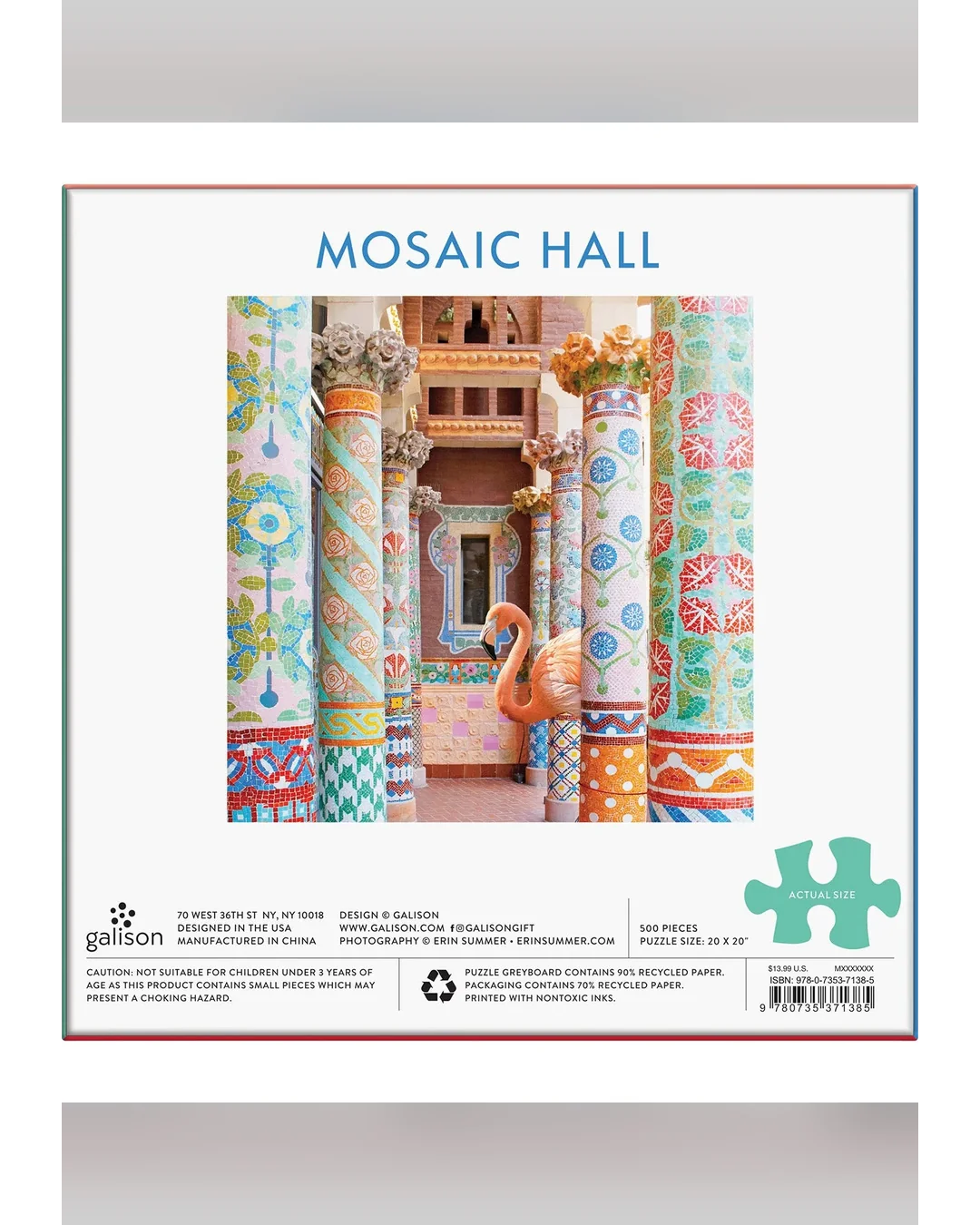 Galison Mosaic Hall 500-Piece Jigsaw Puzzle-4
