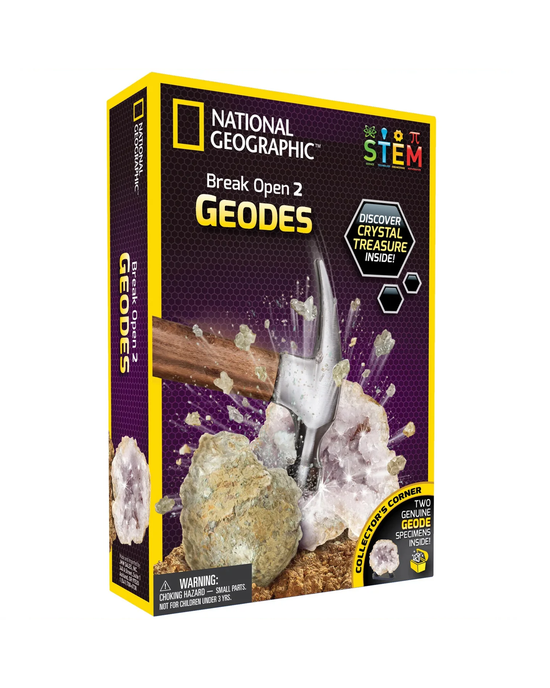 National Geographic Break Open 2 Real Geodes Science Kit