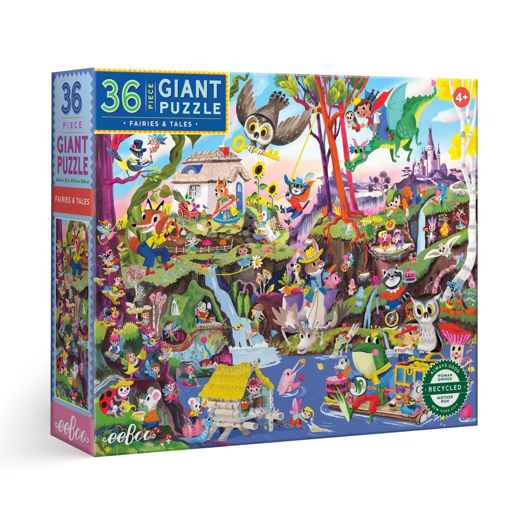 eeBoo Fairies & Tales 36-Piece Giant Puzzle