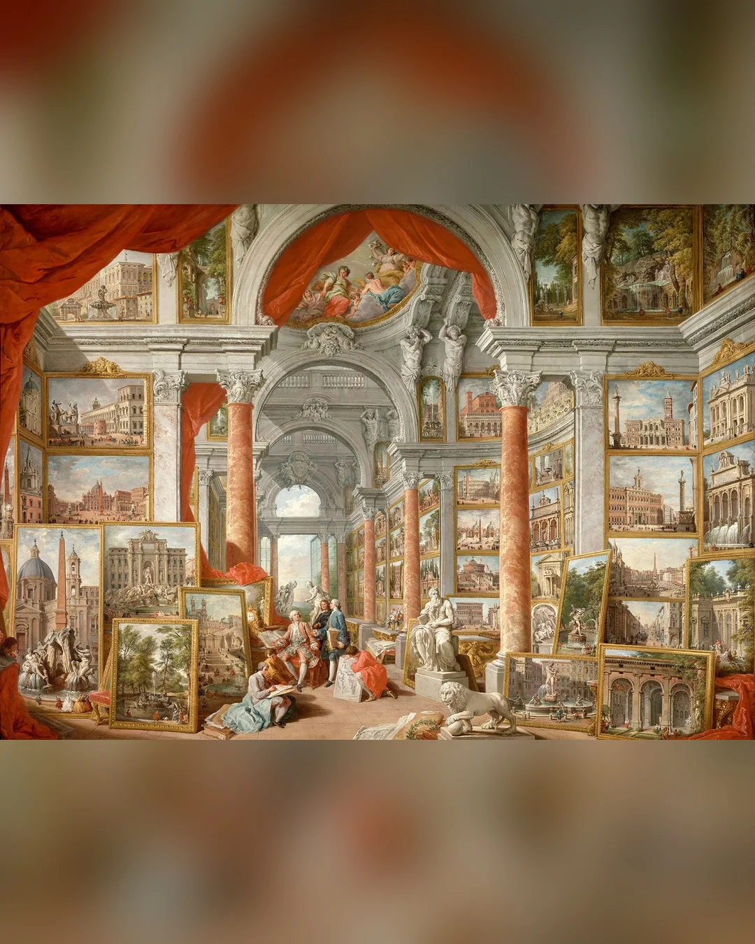 Enjoy Puzzle Paolo Panini: Views of Modern Rome 1000-Piece Jigsaw Puzzle-3
