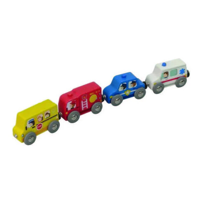Hape Play Essentials Colourful Vehicles Fleet