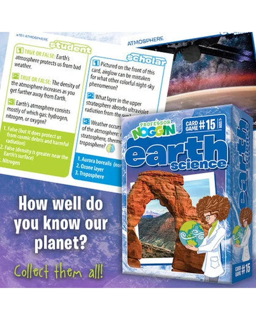 Professor Noggin's Earth Science Trivia Card Game-2