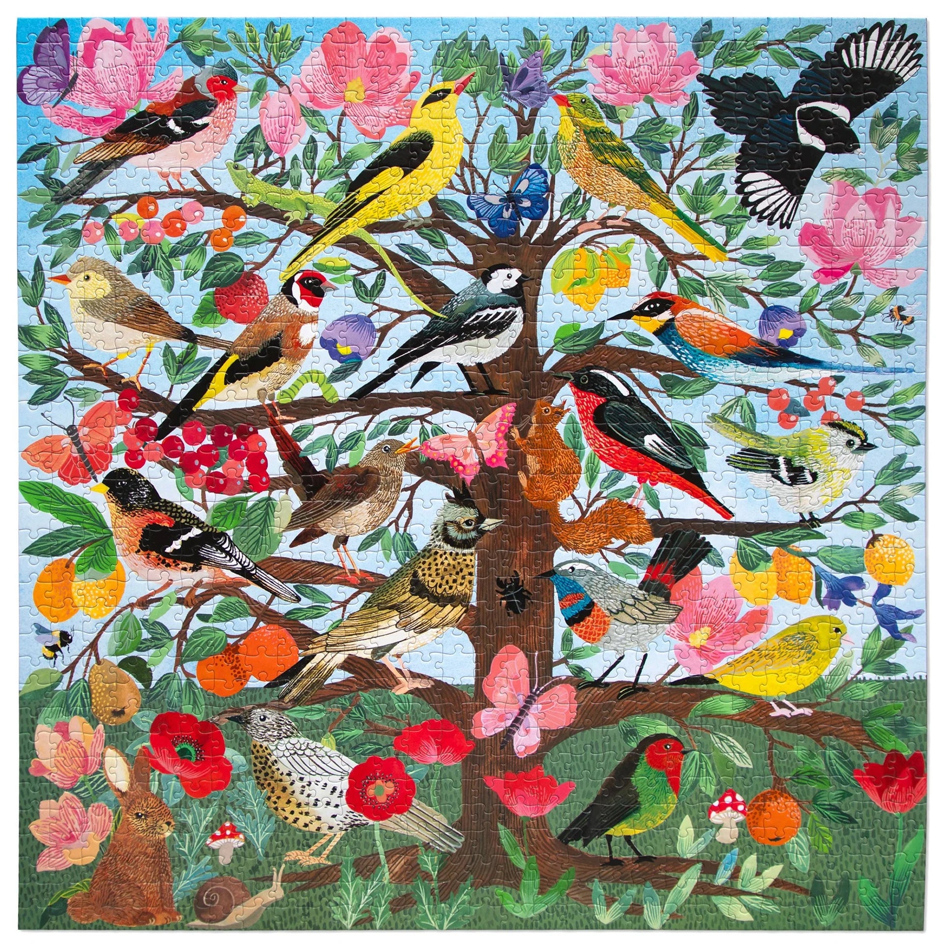 eeBoo French Medieval Songbirds 1000-Piece Jigsaw Puzzle