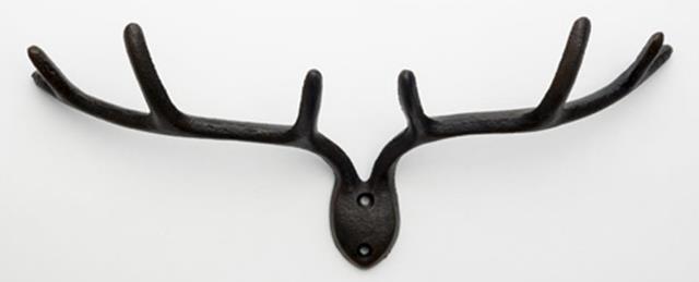 Salisbury Cast Iron Deer Wall Hook with antler design