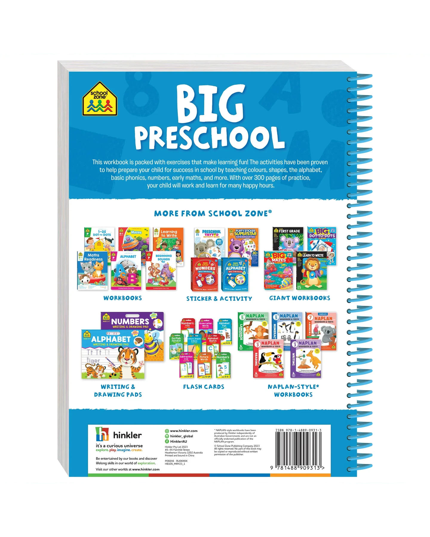 School Zone Big Spiro Preschool Workbook-4