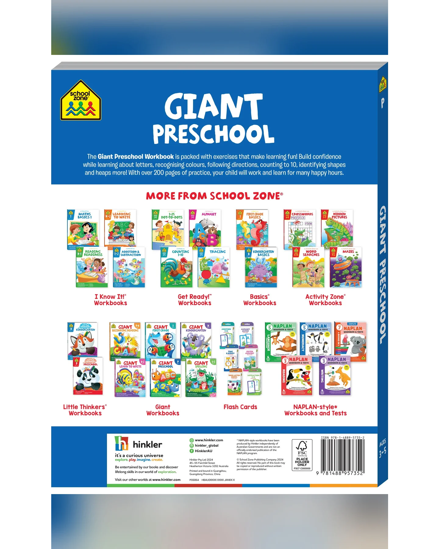 School Zone Giant Preschool Workbook-2