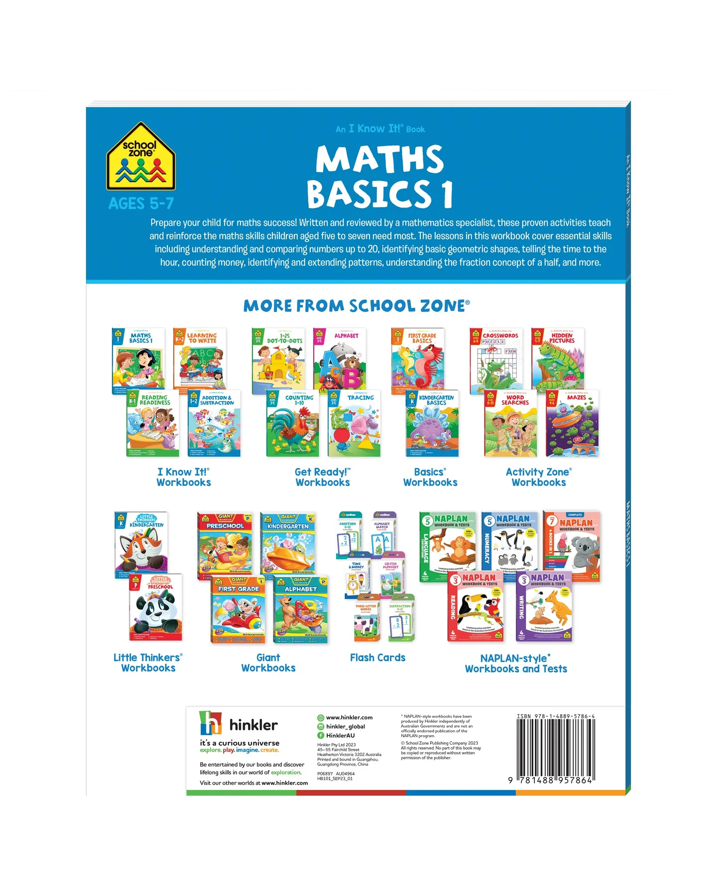 School Zone I Know It! Maths Basics 1 Workbook-2
