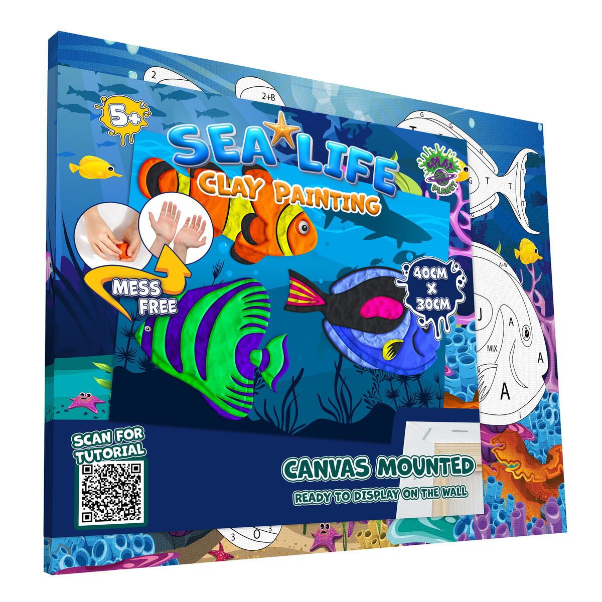 Splat Planet Sea Life Clay Painting Kit 40 x 30 cm